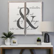 Decor 2 Pc Home Is The Story Wall Art