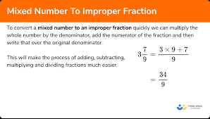 mixed number to improper fraction