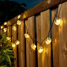 Outdoor Battery Heart Fairy Lights
