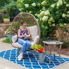 Swivel Wicker Outdoor Egg Lounge Chair