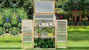 Mini Wooden Garden Standing Greenhouse