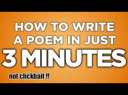 learn how to write a poem in just 3