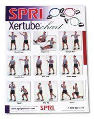 Spri Xertube Exercise Wall Chart 8 15 Fitness Planner