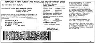 New york central mutual fire ins. New York Dmv Sample Ny State Insurance Id Cards