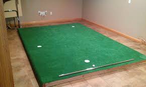 built an indoor putting green golf