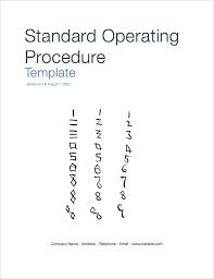 Standard Operating Procedure Template Apple Iwork Pages Numbers