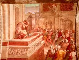 Raphael / David and Bathsheba / Fresco - (Raffael) Raffaello Santi ...