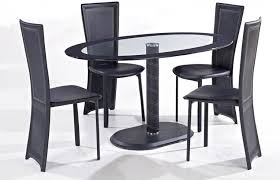 perpignan glass with black oval dining