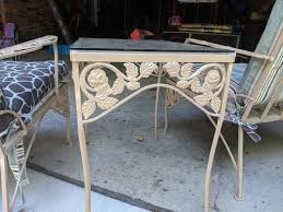 wrought iron woodard patio furniture