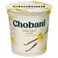 chobani non fat vanilla greek yogurt