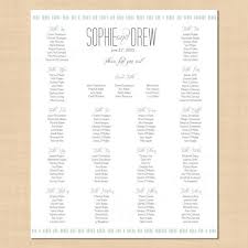 Modern Seating Chart Poster Table Number Alphabetical Fern Sage Green Grey 18x22 Text Editable In Word Printable Instant Download