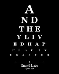 Couple Design Eye Chart And They Lived Happily Ever After