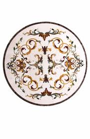 marble inlay floor medallions at rs