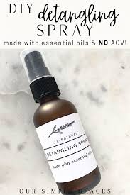 diy detangler spray with essential oils