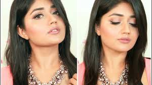 glossy pink makeup tutorial for indian