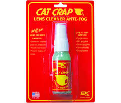 cat anti fog lens cleaner spray on