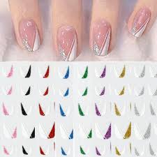 french tip guides sticker manicure