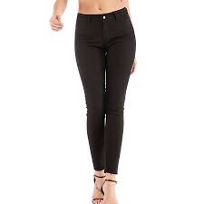 Lelinta Womens High Waist Stretch Skinny Jeans Fashion Zipper Up Basic Trousers Black Casual Skinny Jeans Pants