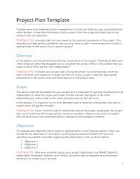 free project plan template for pdf