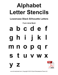 free alphabet letter stencils for kids