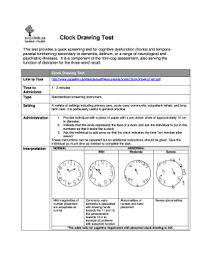 clock drawing test pdf form fill out