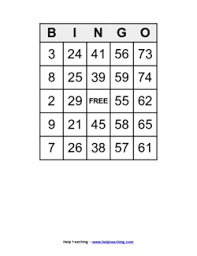 #5 esl bingo card generator Free Printable Game Generators Bingo Word Search And More Helpteaching Com