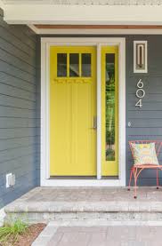 yellow front entry door ideas