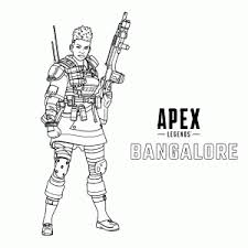 Print a cool coloring page of the popular battle royale computer game apex legends. Apex Legends Coloring Pages