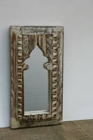 Wood Vintage Wall Mirror Wood Moroccan