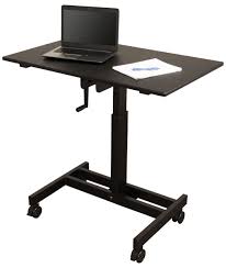 Devaise adjustable height standing desk this manual adjustable desk can be raised or lowered with a crank on the front. Single Column Crank Adjustable Stand Up Desk Stand Up Desk Store