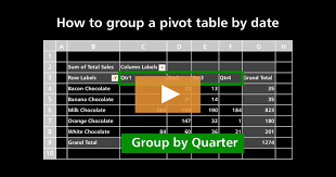 how to group a pivot table by date