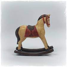 dollshouse old rocking horse red big