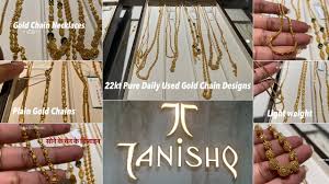 tanishq daily use gold chain necklaces