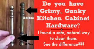 to clean kitchen cabinet hardware and s