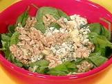 blue cheese and walnut salad with maple dressing
