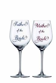 Mother Of The Bride Wine Glasses Father