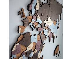 Travel Pin 3d Wooden World Map Puzzle