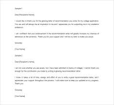 Sample Professional Reference Letter Example   Letters of    