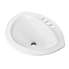 Semi Oval Drop In Bathroom Sink