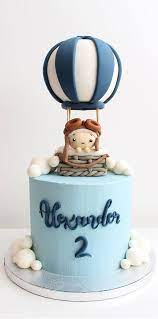 Cute Hot Air Balloon Cake Designs Cute Hot Air Balloon For 2nd Birthday gambar png