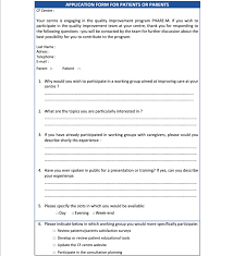 Criteria For Patient Or Parent Application Form Download