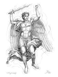 The inscription, written in blue and red ink in classical japanese, says saint michael the archangel. Pin On Tatoos