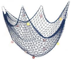 nautical fish net wall decoration with