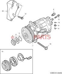 Refer to wiring diagram for terminal identification. Esaabparts Com Saab 9 3 9440 Heating Air Conditioning Parts Ac Compressor Ac Compressor