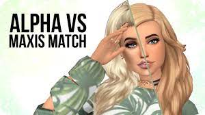alpha vs maxis match sims 4 create a