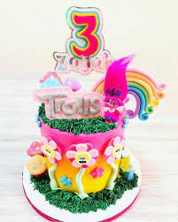 Trolls Birthday Cake For Girl gambar png