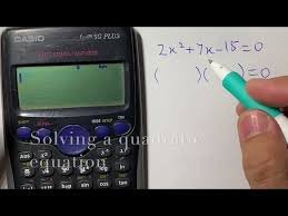 Using Calculator To Solve Equations