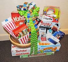 use baskets as auction items and wrap