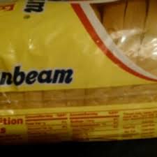 calories in sunbeam large white bread