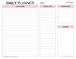 daily planners in microsoft excel